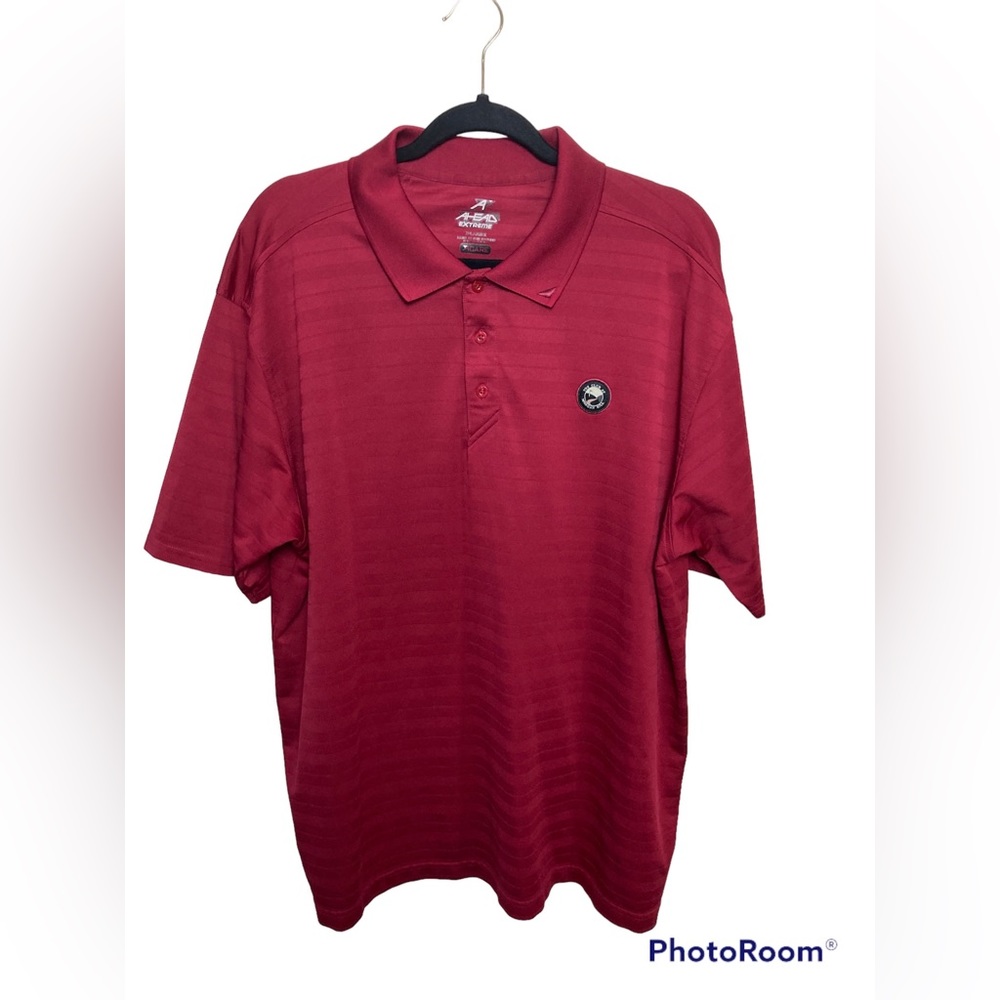 Ahead Red Short Sleeve Golf Polo Shirt. Morgan Hill. Xl